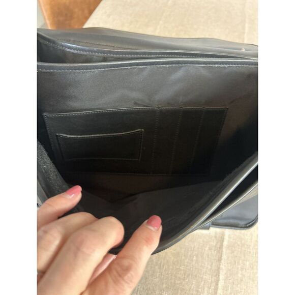 Vintage Coach Madison British Black Leather Briefcase Messenger Laptop Bag 5325 - Picture 15 of 16